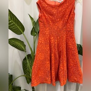 CB Established 1962 Women's Sleevless Empire Style Dress - Orange - Size 6
